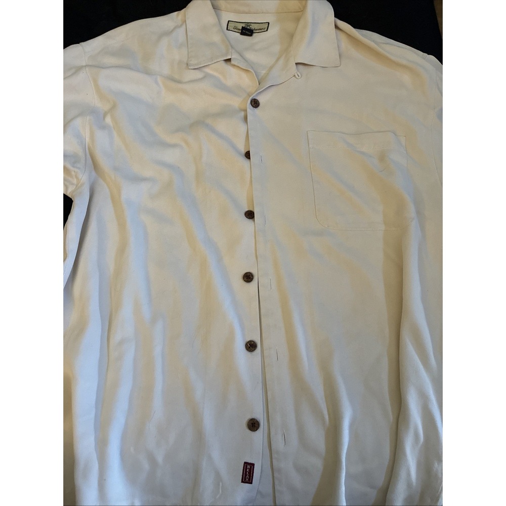 Men's Tommy Bahama 100% Silk Shirt, Size Large Nice -001
